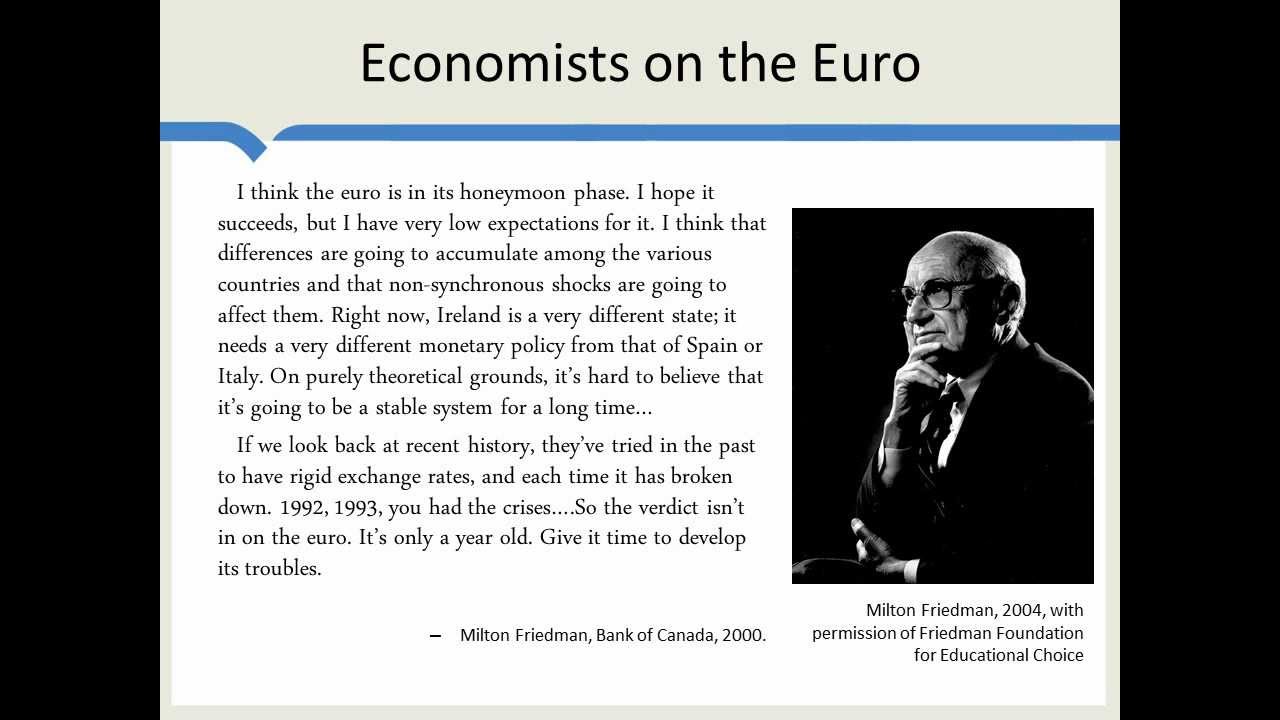 Optimum Currency Areas and the Euro