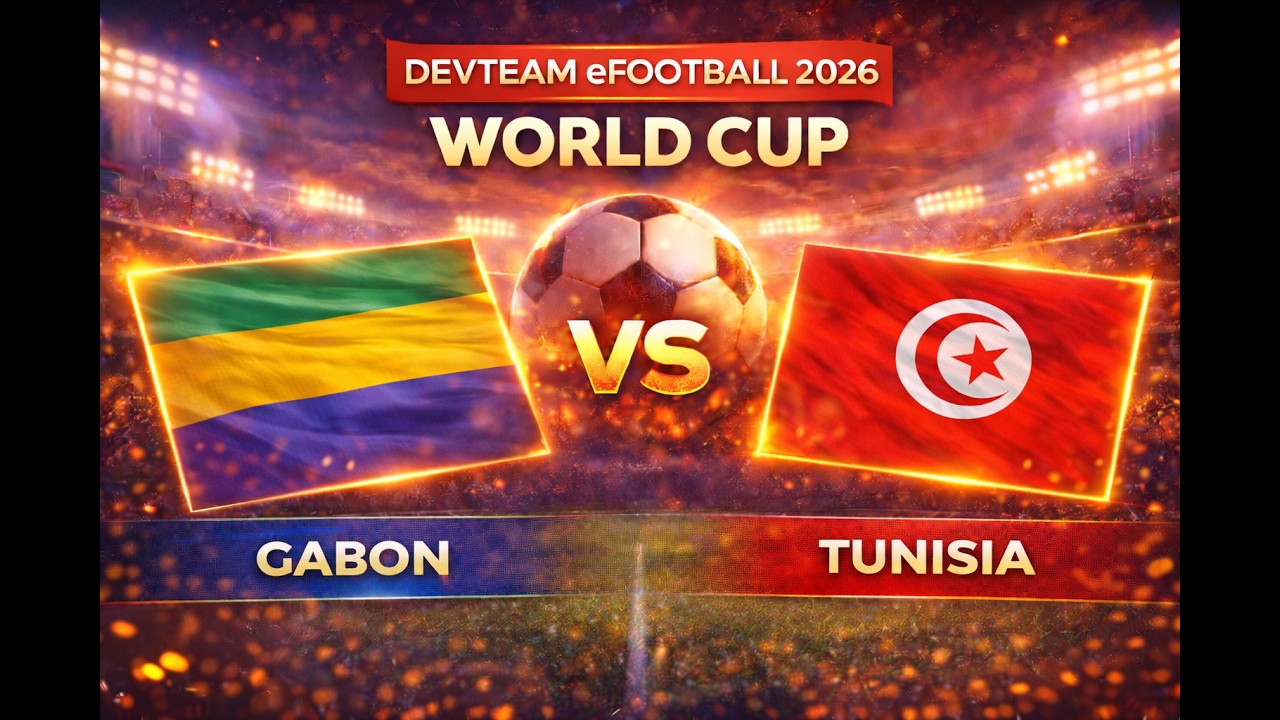 Gabon vs Tunisia | Mondiali Efootball Devteam 2026 | 16 | Gruppo B CAF | #gabon #tunisia #football