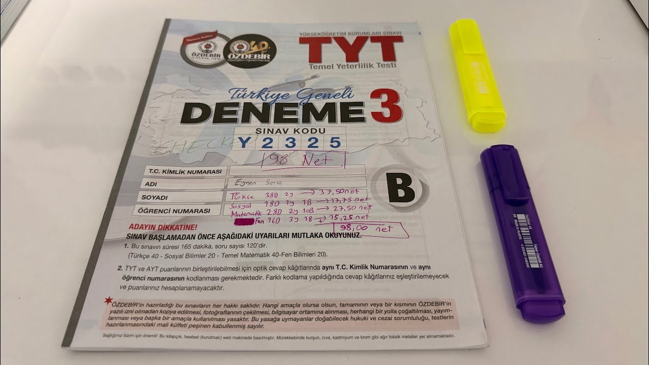 Özdebir TYT 4 Deneme Yorumum #özdebir #özdebirtyt