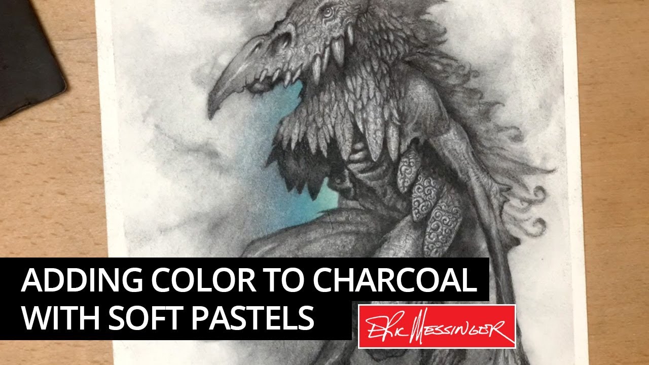 Adding Color to Charcoal Drawings With Pastel Pencils