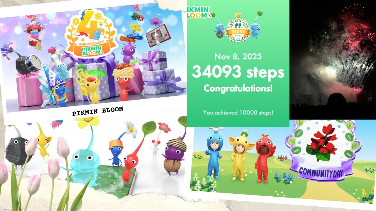 4-я годовщина Pikmin Bloom, Ice Pikmin, рекорды по ходьбе за всю жизнь и 110-й уровень
