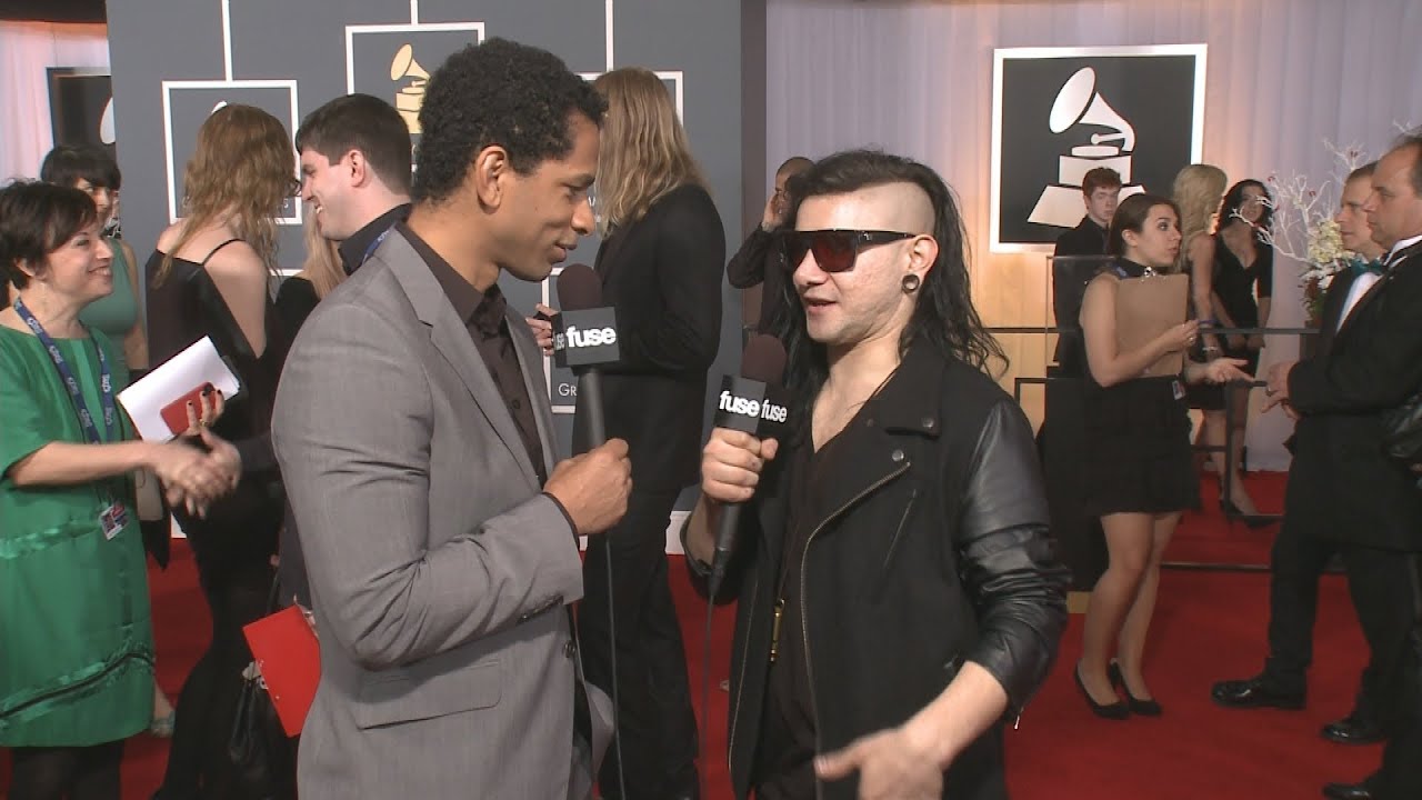 Skrillex on the Grammy Red Carpet