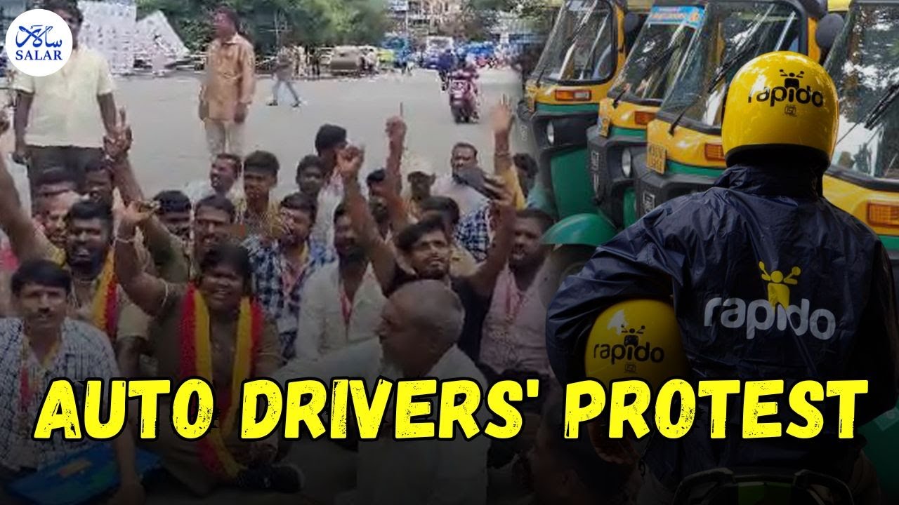 Bangalore Auto Drivers Protest Against Uber , Rapido And Ola Over Permit Issues #ola #uber #rapido