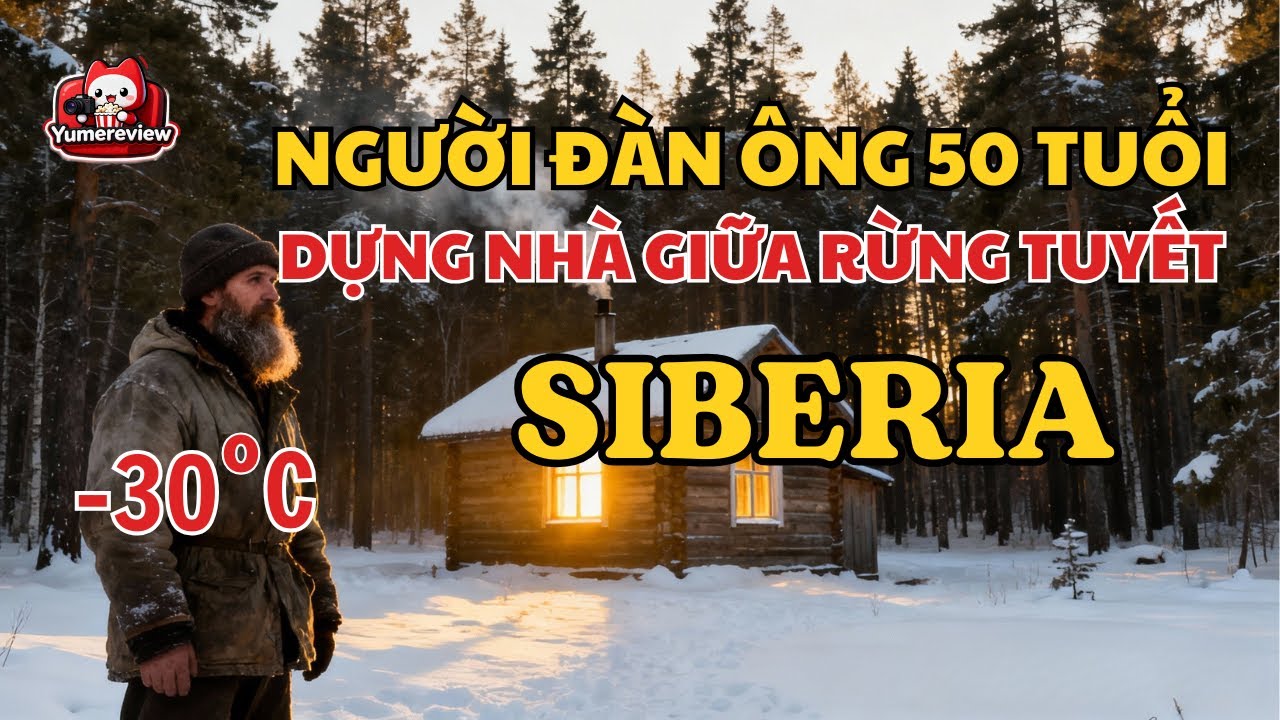 Một mình giữa rừng lạnh: Anh đã dựng được cả mái nhà!