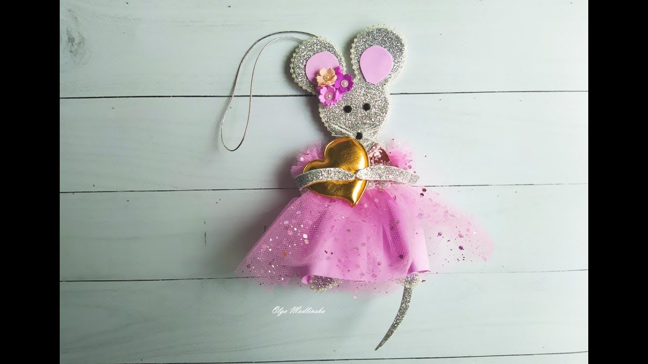 Новогодняя Игрушка Мышка Своими Руками.Мастер класс.