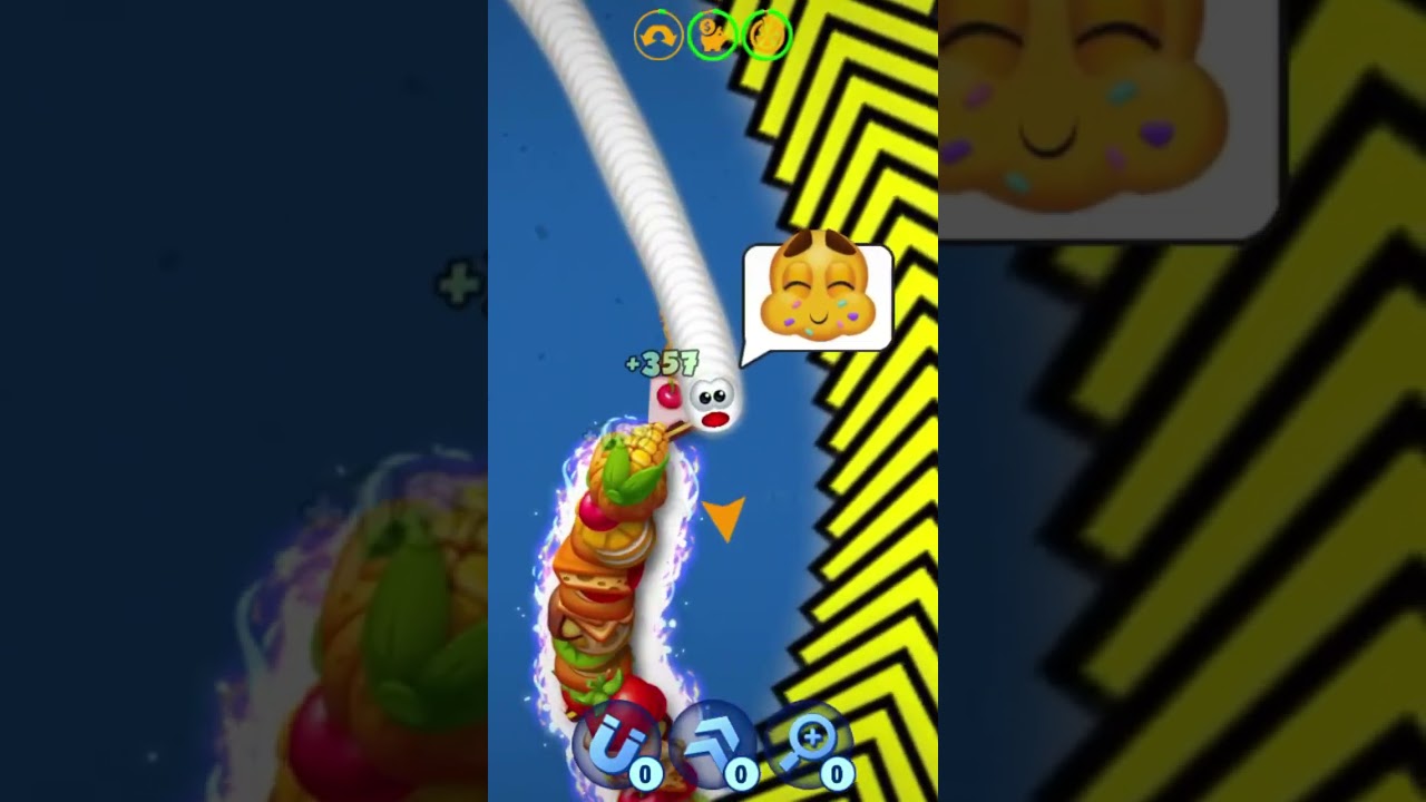 Worms Zone io Hungry Snake Game No death mod apk gameplay video🐍🪱