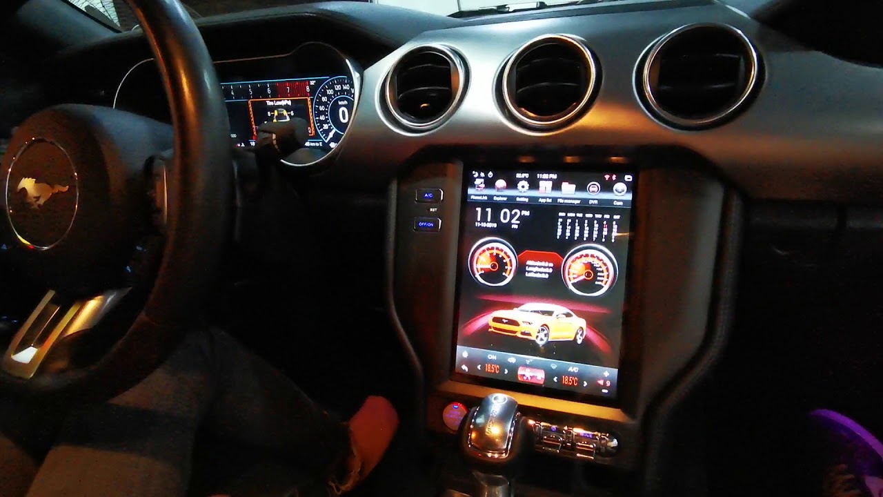 DEMO video for ford mustang Tesla style android head unit
