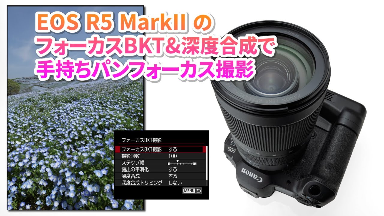 EOS R5 MarkII 手持ちで深度合成