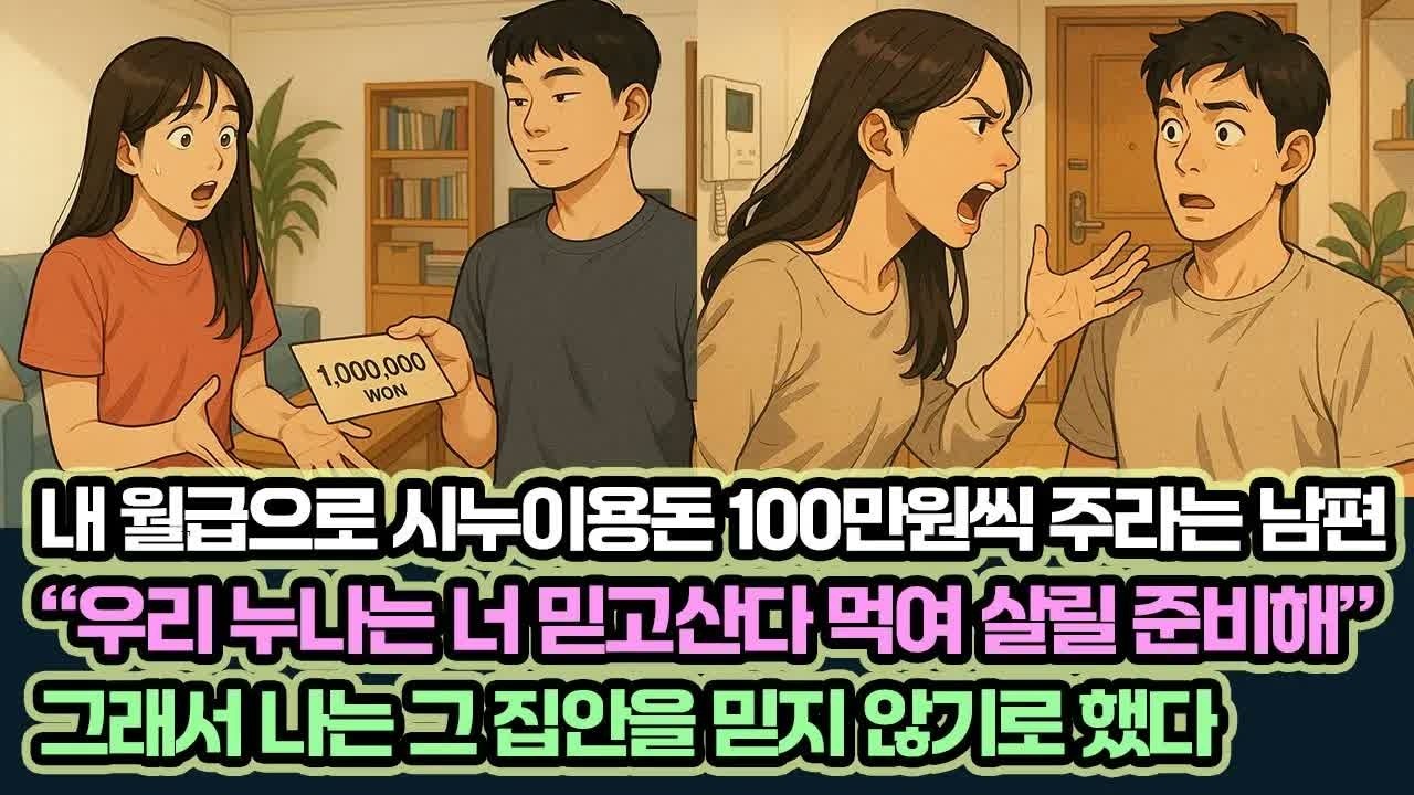 내 월급으로 시누이 용돈 100만 원씩 주라는 남편