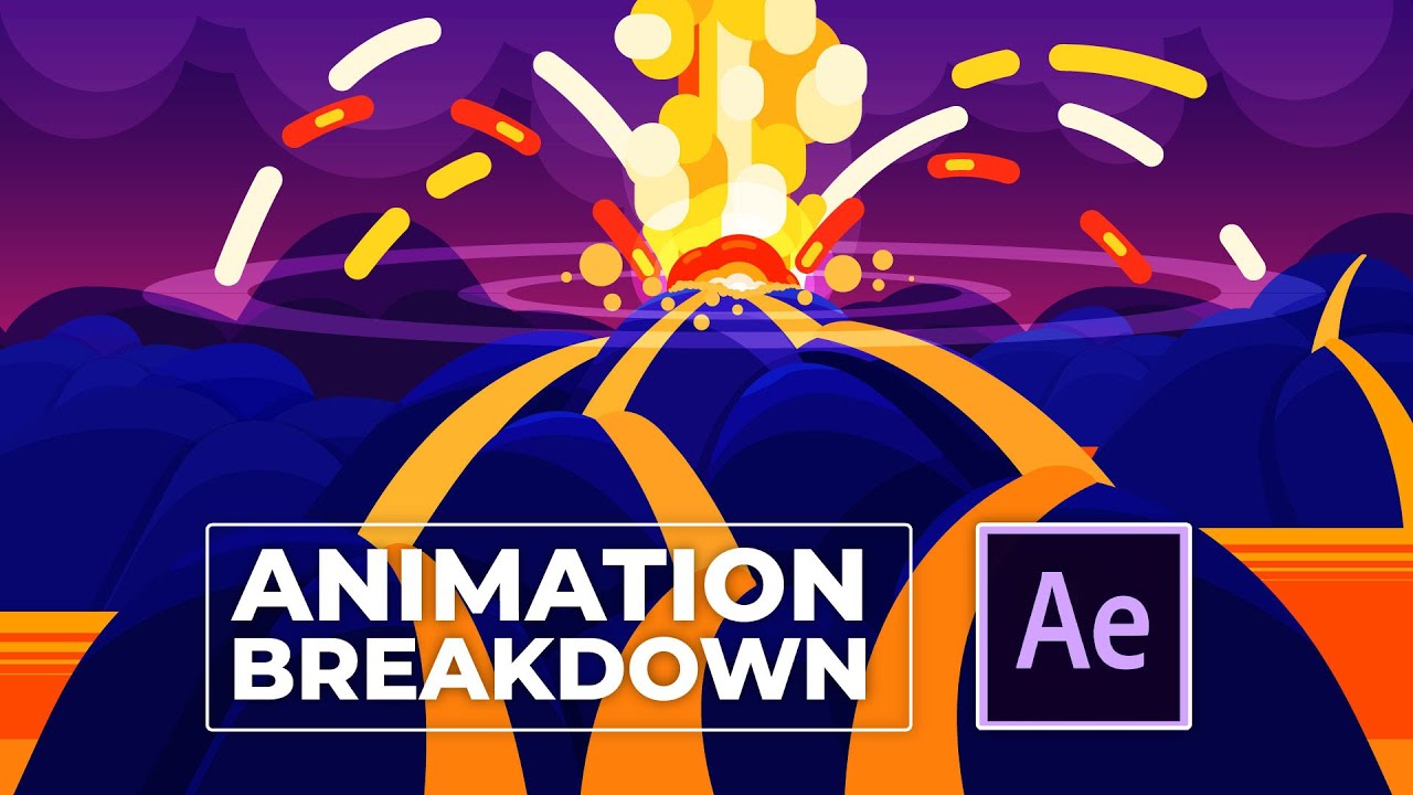 Volcano Animation in After Effects || Animation Breakdown