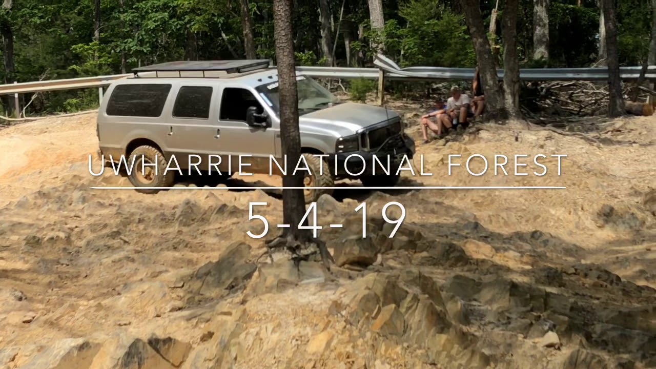Uwharrie OHV trails 5-4-19 | V10 Ford Excursion goes down Dickey Bell.