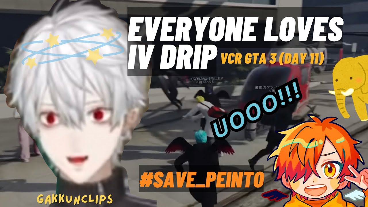 [ENG SUB] Everyone loves IV Drip; finale - VCR GTA3 Day 11 (Nijisanji Kuzuha | multi-pov)