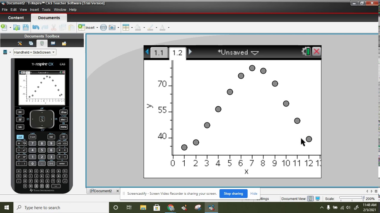 Sinusoidal Regression on a TI-Nspire