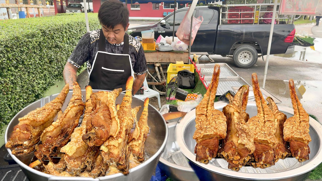 Распродано быстро! Изумительный хрустящий свиной хвост и мясо, обжаренные во фритюре