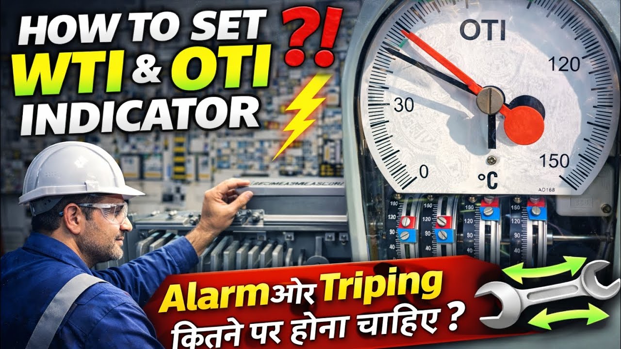 WTI SETTING IN TRANSFORMER #electrical #electricalsubstation 