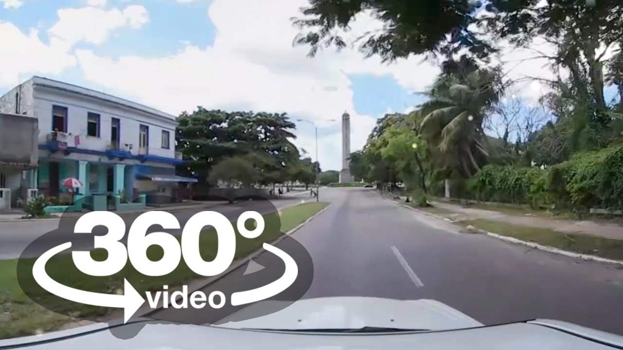 Habana Cuba: camera car Marianao, Av. San Francisco, Av. 41, Av. 31  vuelta en carro video 360