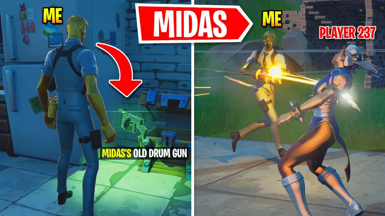 Fortnite Unvaulted The Drum Gun.. So I Pretended To Be Midas