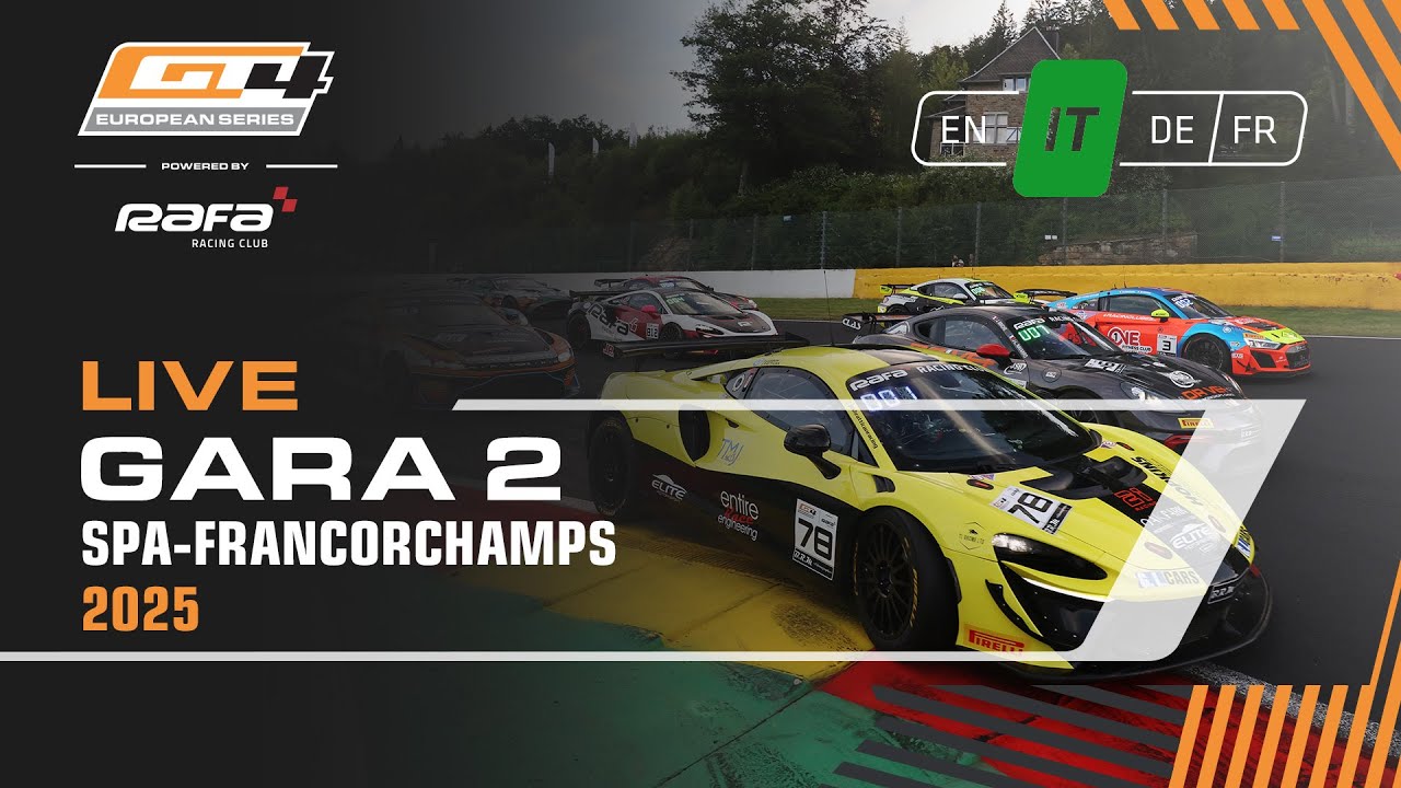 LIVE I Gara 2 I Spa I GT4 European Series pwd by RAFA Racing Club 2025 (Italiano)