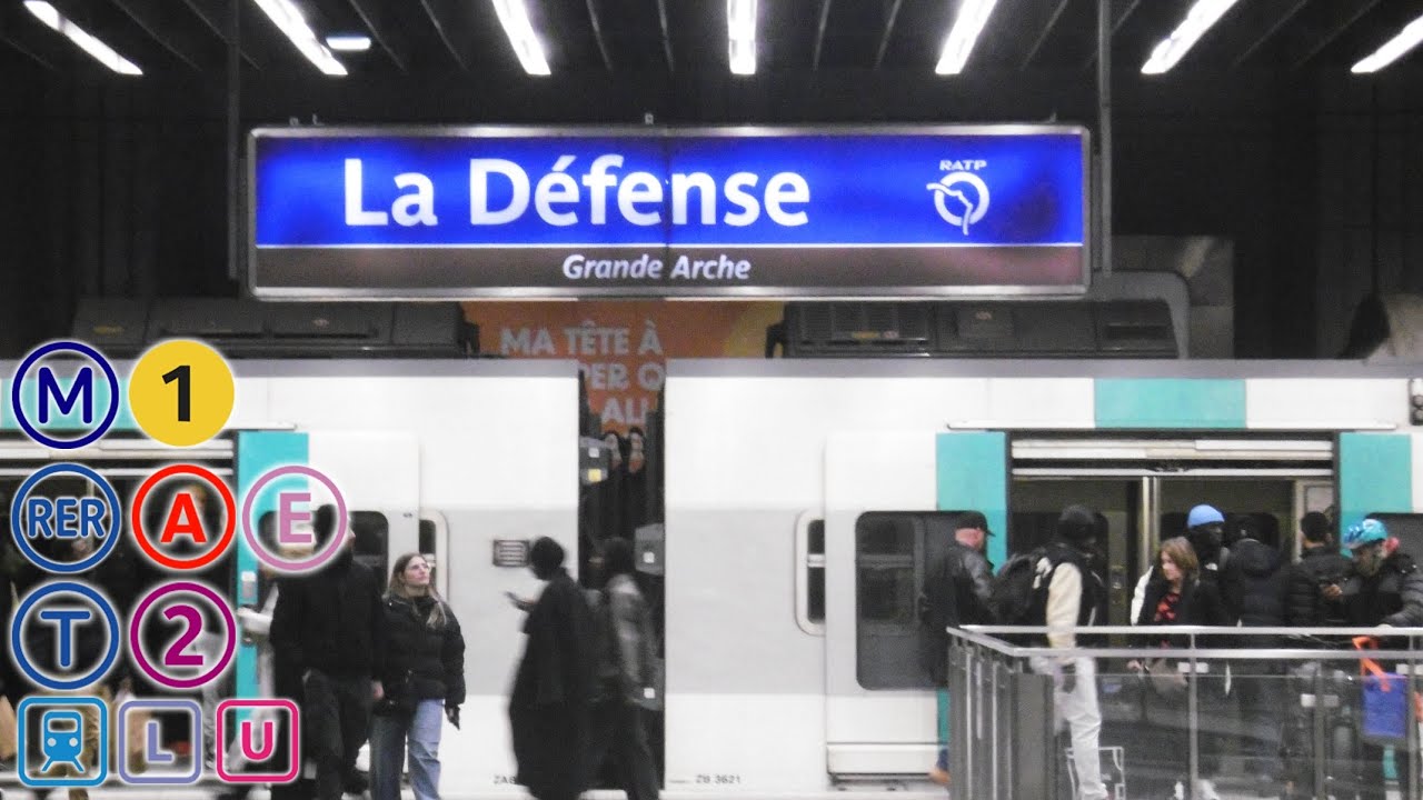Compilation Métro, RER, Transilien et Tramway La Défense (SNCF et RATP) 2025 