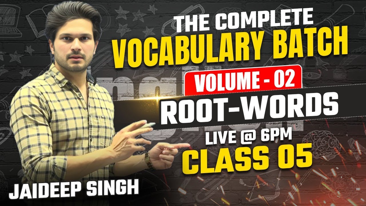 Volume 2 Vocab Batch Class 05 with Mock Test || CGL CPO CHSL MTS CDS…etc by Jaideep sir