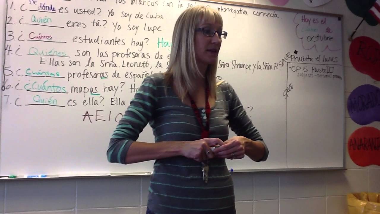 Descubre I Leccion 1.2 Palabras interrogativas, Hay PART 2 Entry task answers Profesora Ruddock
