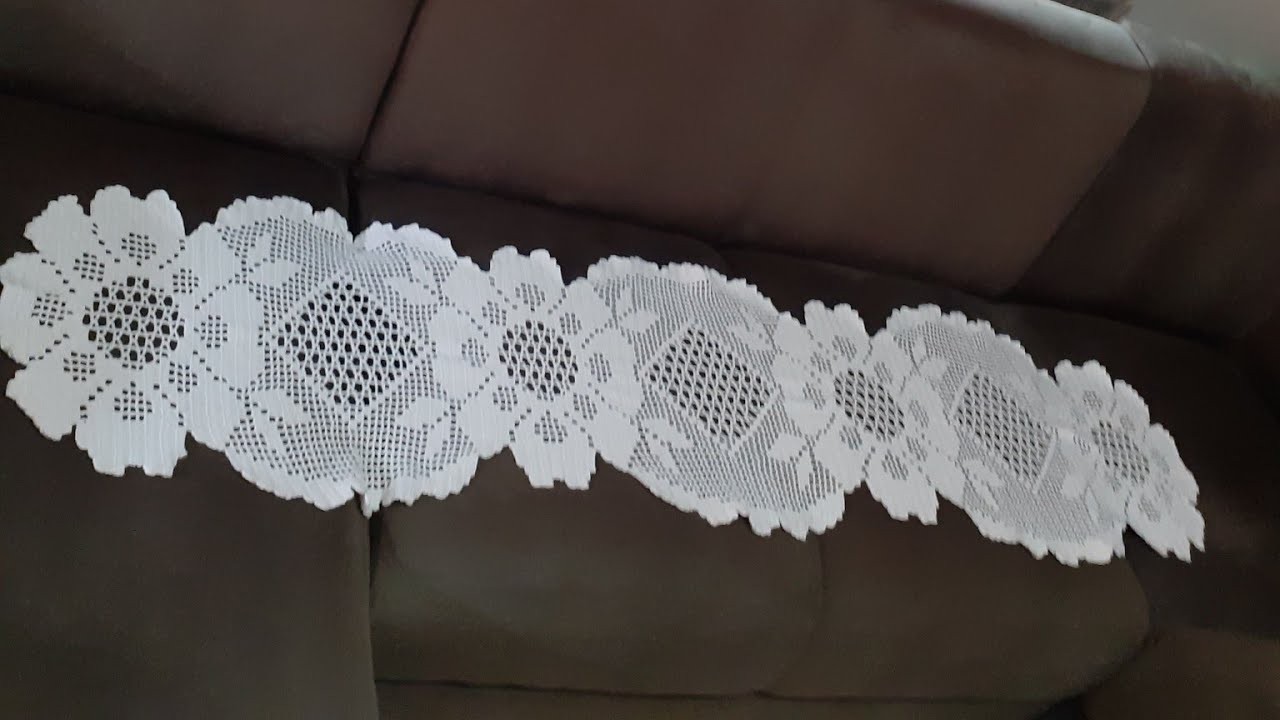 Caminho de mesa flores parte 10 #crochefile