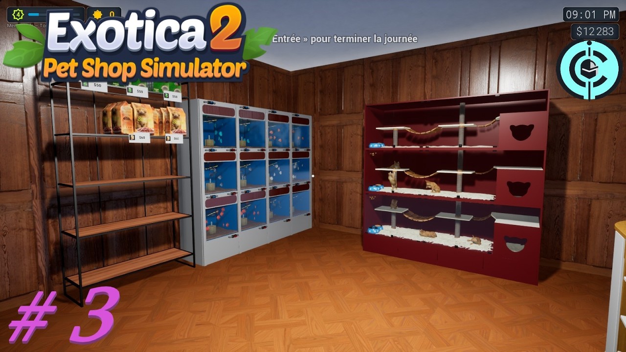 exotica 2 pet shop simulator #3: Nouvelle boule de poils à adopter, les chats débarquent.