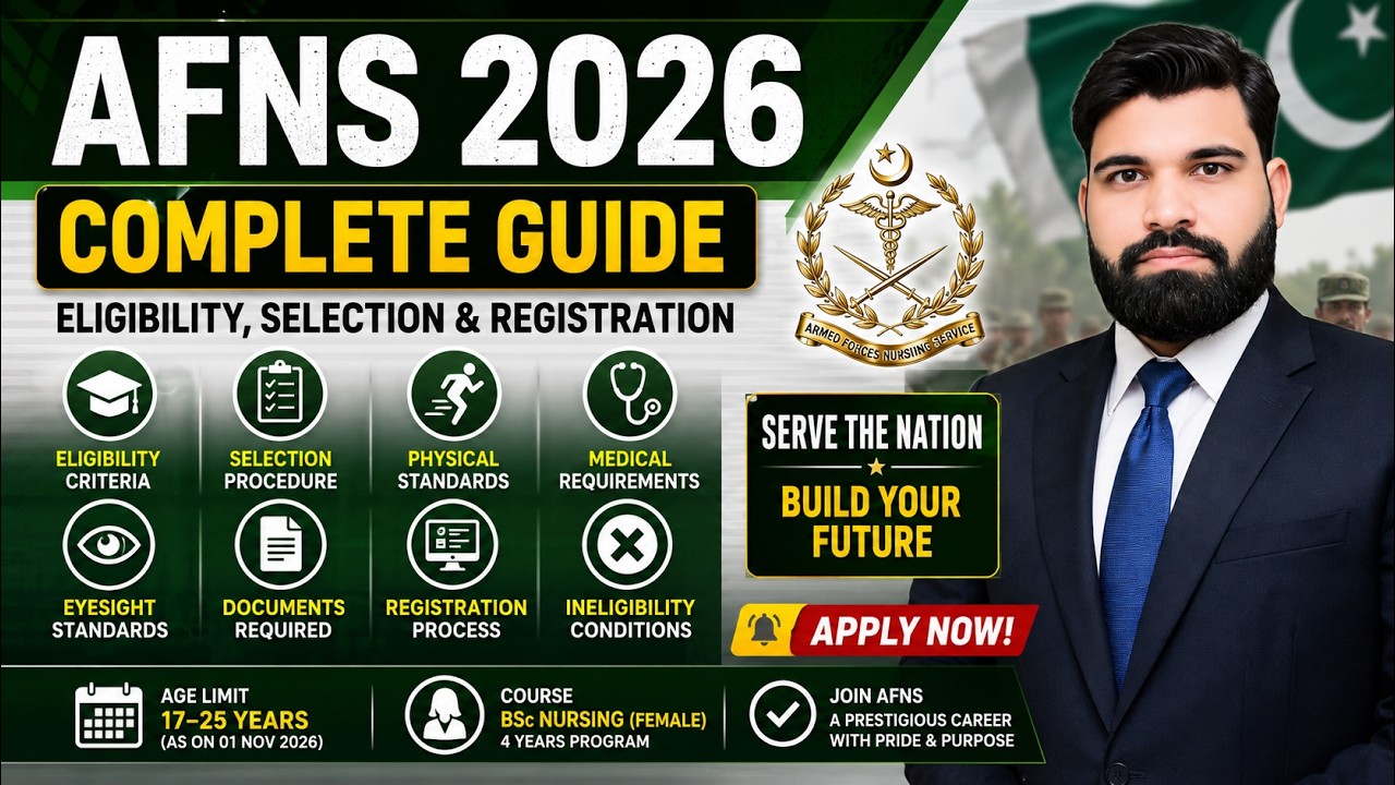 Join Pak Army as BSc Nursing Through AFNS 2026 Complete Job Details | Eligibility Criteria 2026