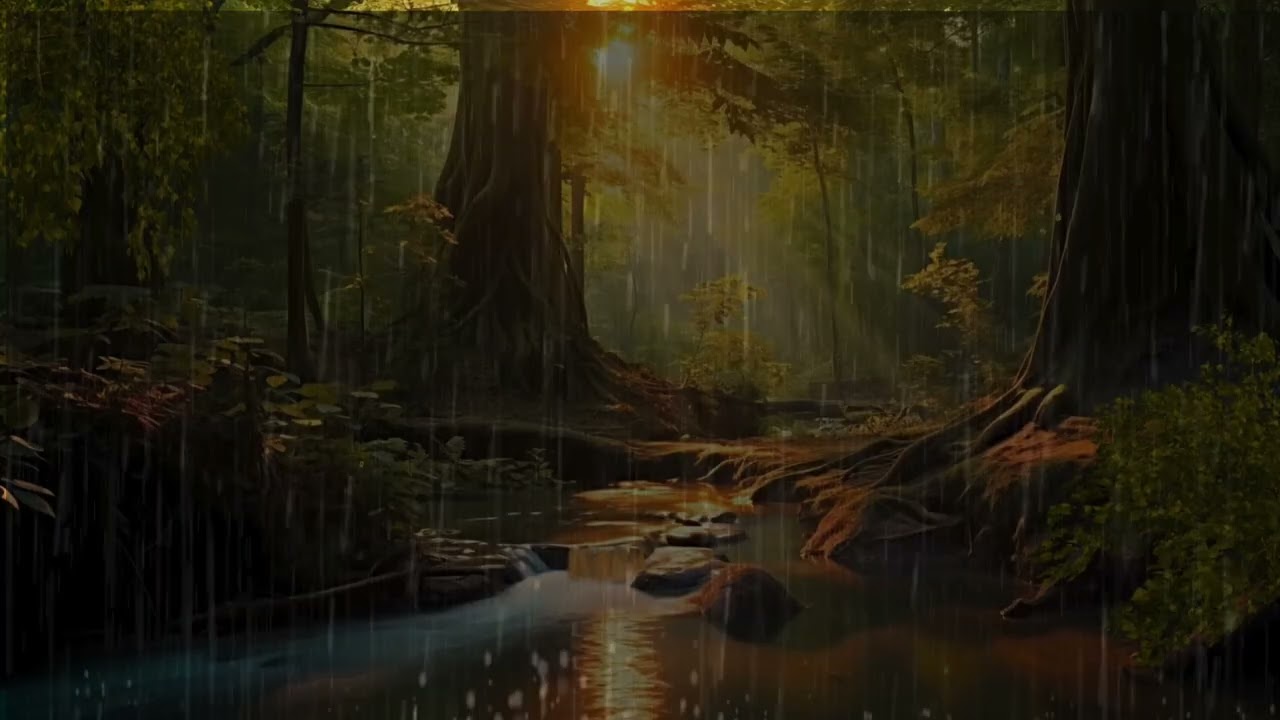 Som de Chuva na Floresta à Noite | Rain Sounds for Anxiety Relief