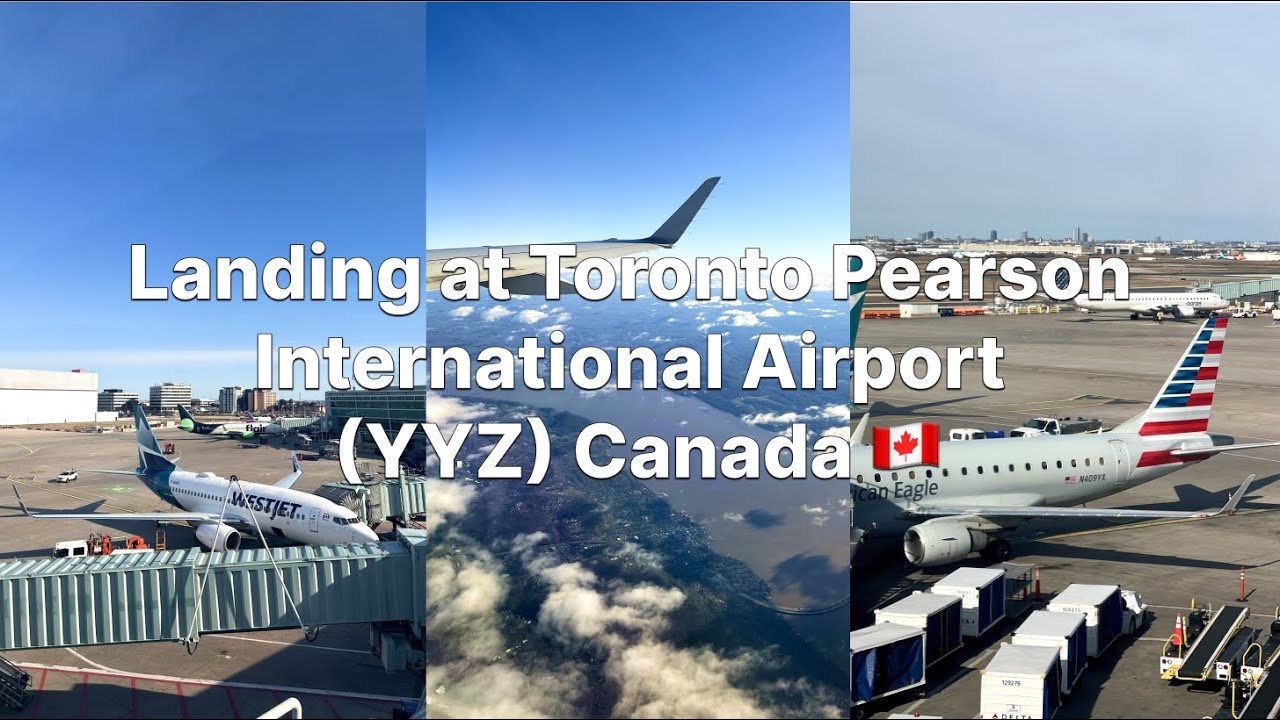 Landing at Toronto Pearson International Airport YYZ [4K 60 FPS] Canada 🇨🇦