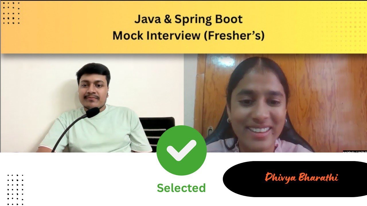 ✅ Mock Interview | Java & Spring Boot | Fresher's | Full Stack Developer Interview Preparation