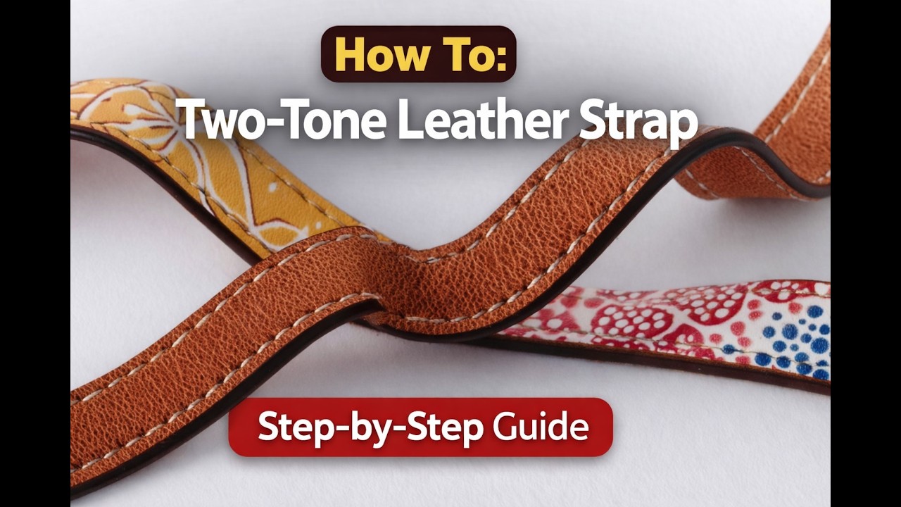 How To Sew a Leather Two Color Double 