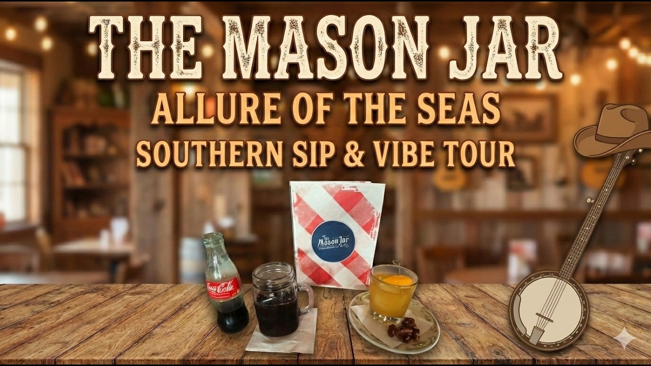 The Mason Jar, Allure of the Seas (Amplified) Southern Restaurant Tour & Cocktails 2026 (no talking)