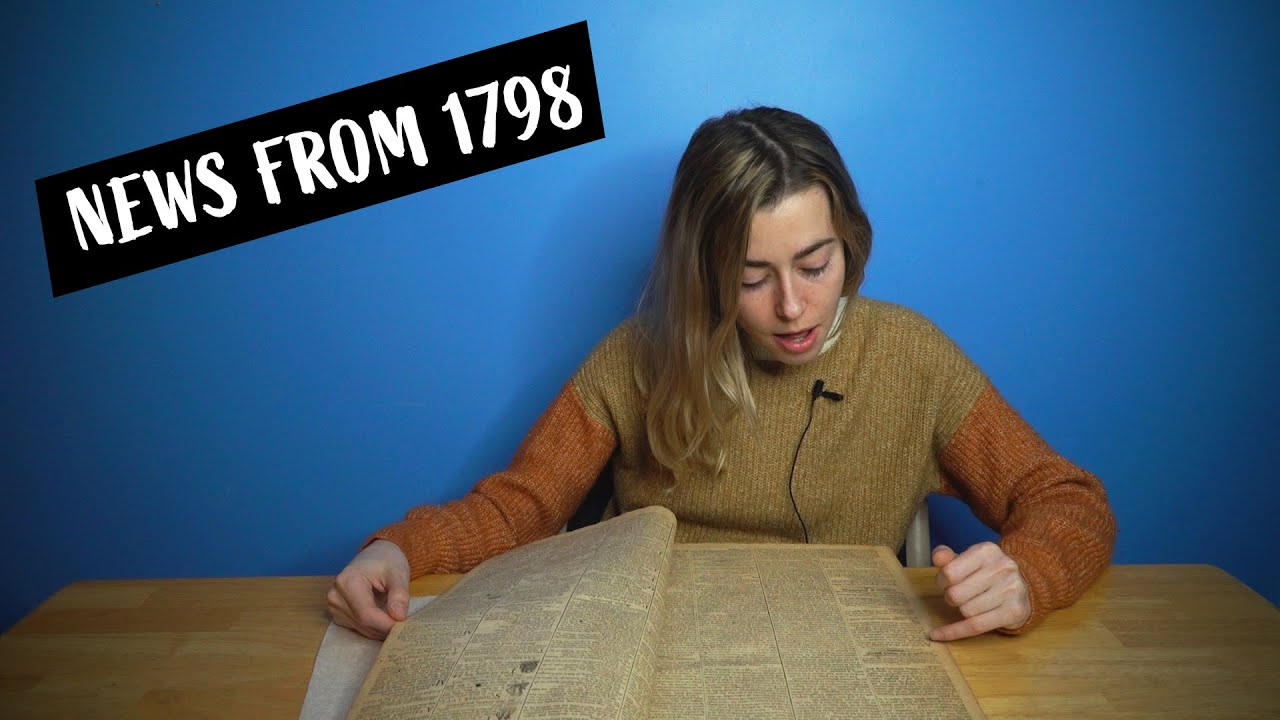 HISTORICAL NEWS from 1798 | Antique newspaper reading