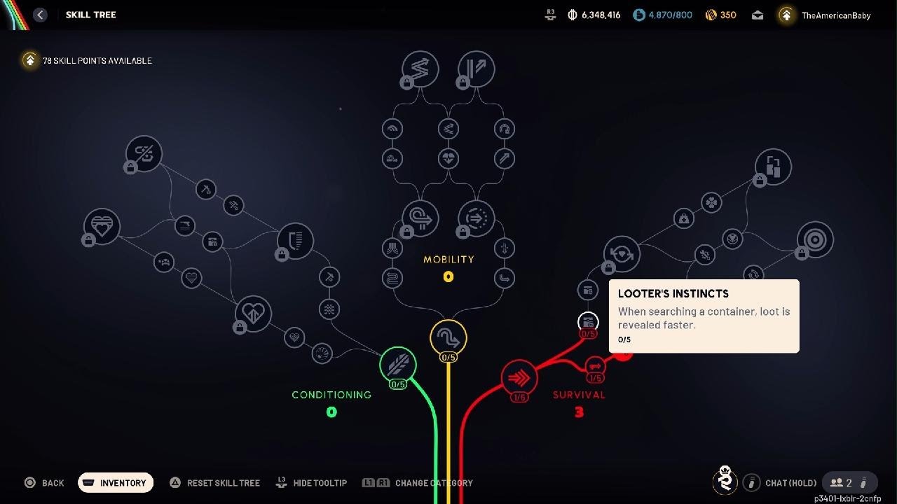 Skill Tree Reset bug