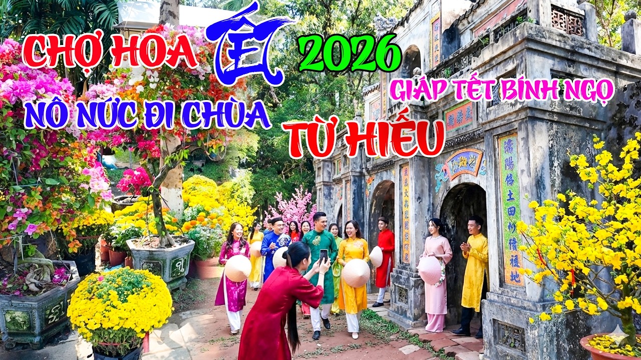 Huế hôm nay 26 Tết rộn ràng chợ Hoa Xuân đàn Nam Giao/ Nô nức đến chùa Từ Hiếu dịp GIáp Tết Bính NgỌ
