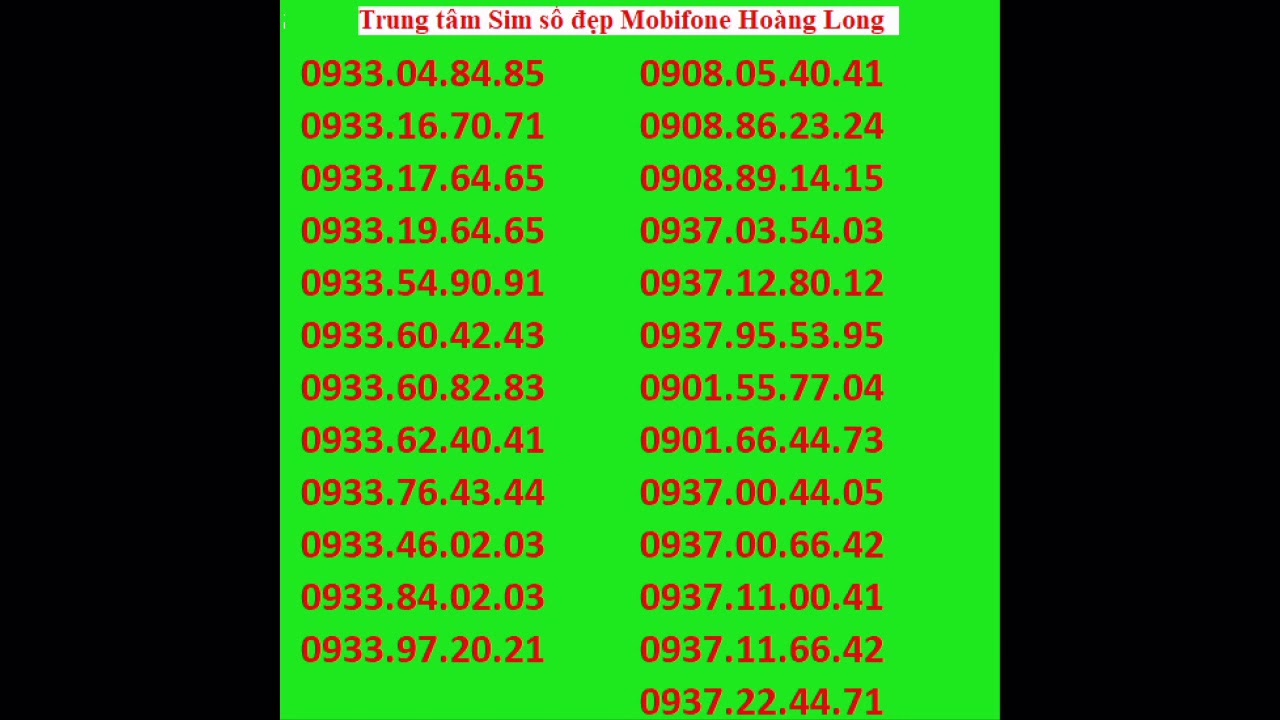 Sim Số Đẹp mobi Ho&agrave;ng long. Nhạc Ng&agrave;y hội bắn