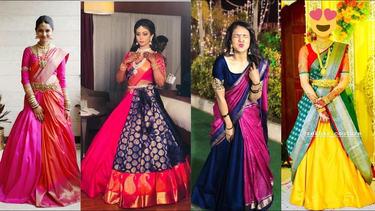 Cancan saree draping lehanga | Trendy Saree Draping Style Ideas | Saree Draping Style For Wedding