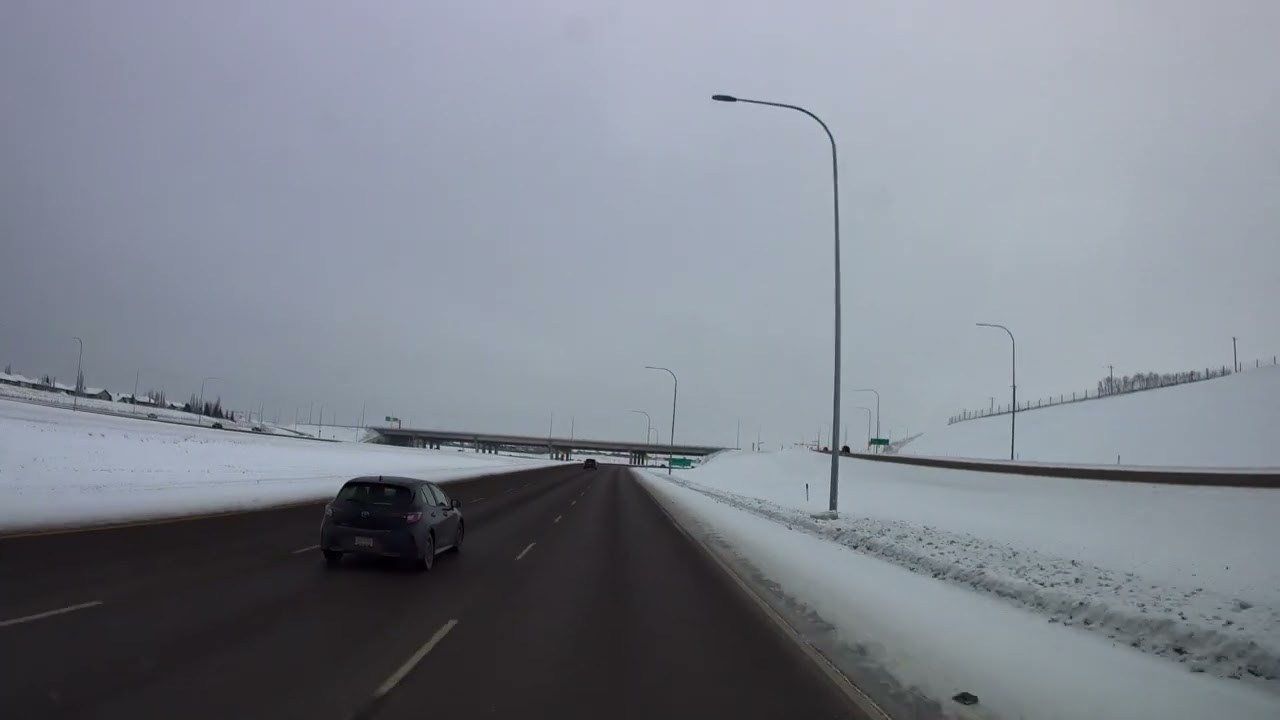 Winter Driving from Calgary to Waterton