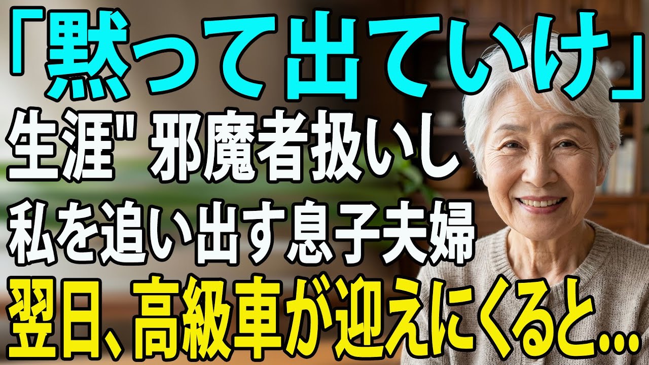 「黙れ、邪魔者め」私を一生追い出した息子夫婦に、静かな微笑みの夜→翌日、高級ロールスロイスのお迎えに2人は絶望の号泣 【シニアライフ】【60代以上の方へ】