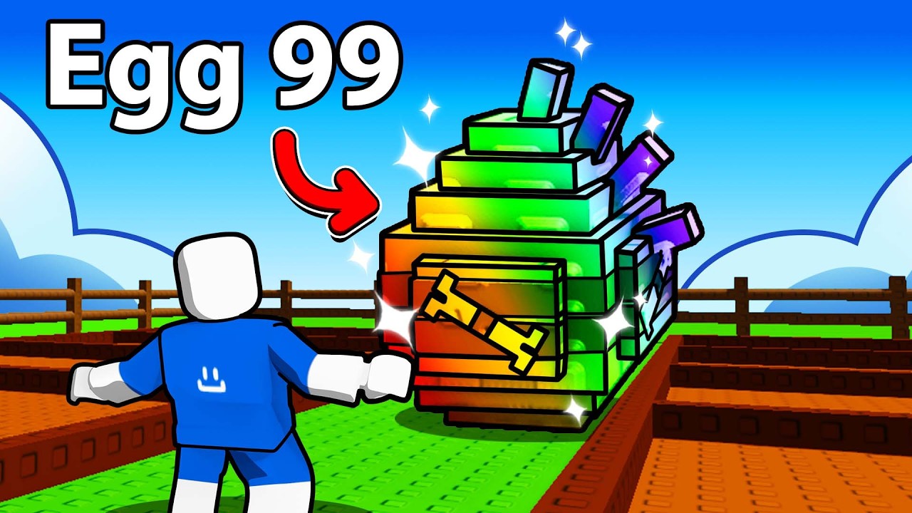 Я высидел 100 яиц премиум-класса для %1 радужных динозавров в игре Grow a Garden