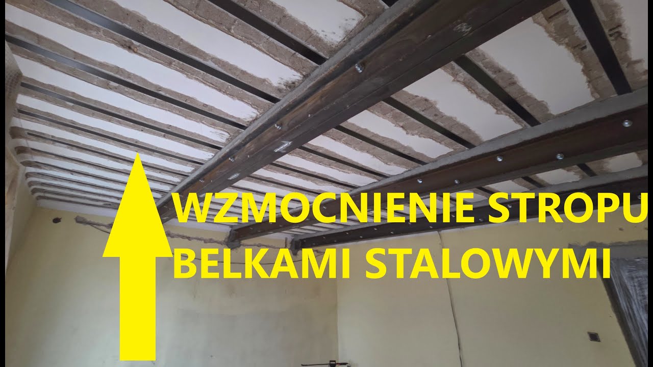Wzmocnienie stropu żelbetowego belkami stalowymi Projekt wzmocnienia stropu