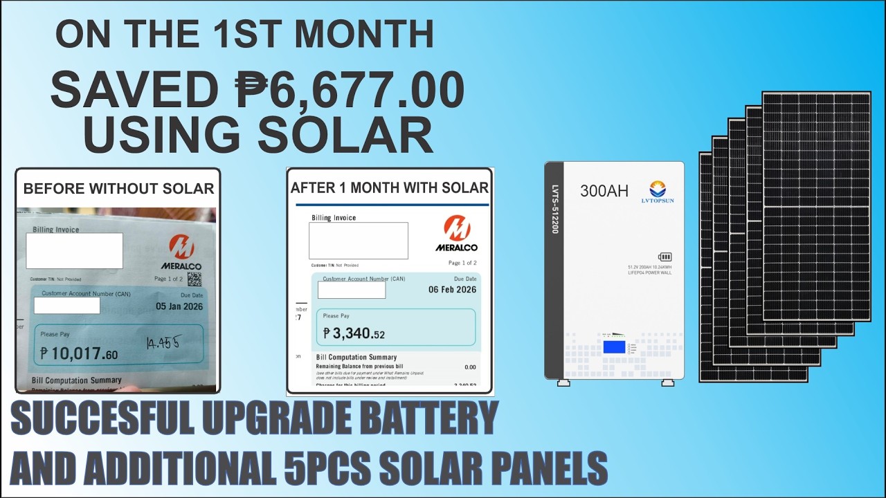 EP62 - Battery upgrade and additional 5pcs of 620W Solar Panels @Caloocan