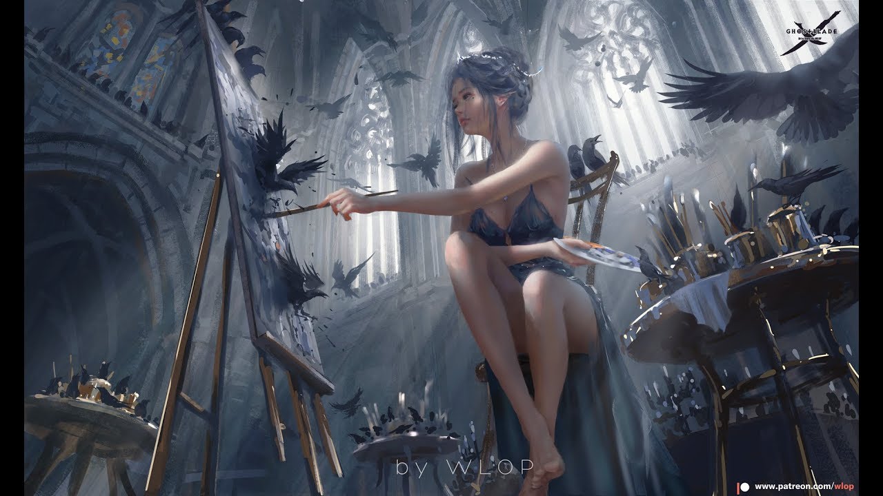 Photoshop painting process - Cage