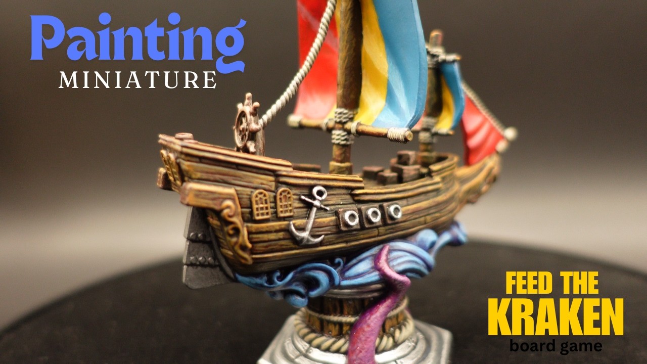 Feed the Kraken ship miniature painting