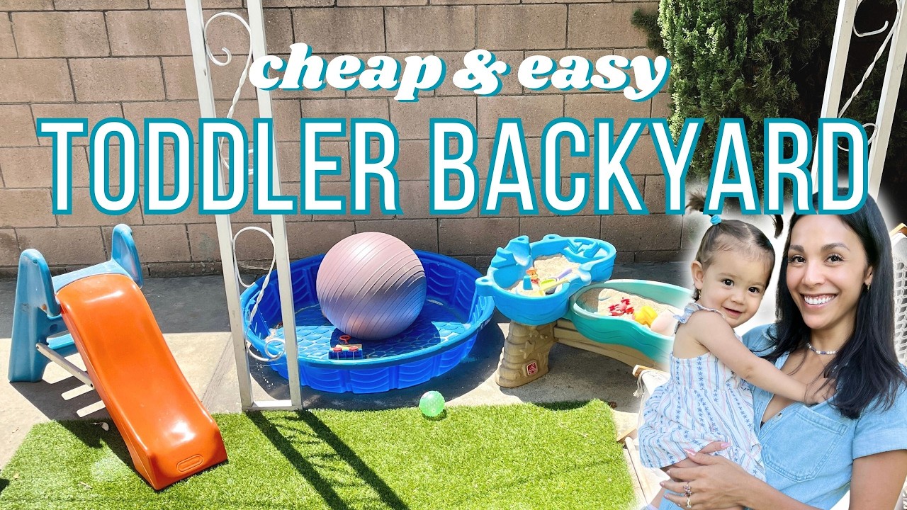 Easy & Cheap Backyard Makeover for Toddlers | DIY Outdoor Play Area