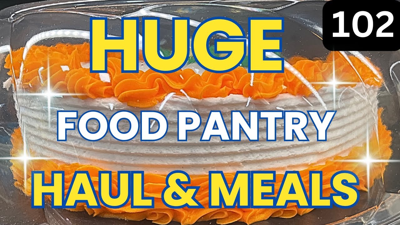 FRUGAL LIVING & Food Pantry Haul 2024 - Food Haul - FOOD BANK - Food Pantry Haul - Budget Meals