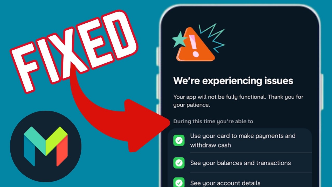 Fix We Are Experiencing Issues Error On Monzo Mobile Bank App