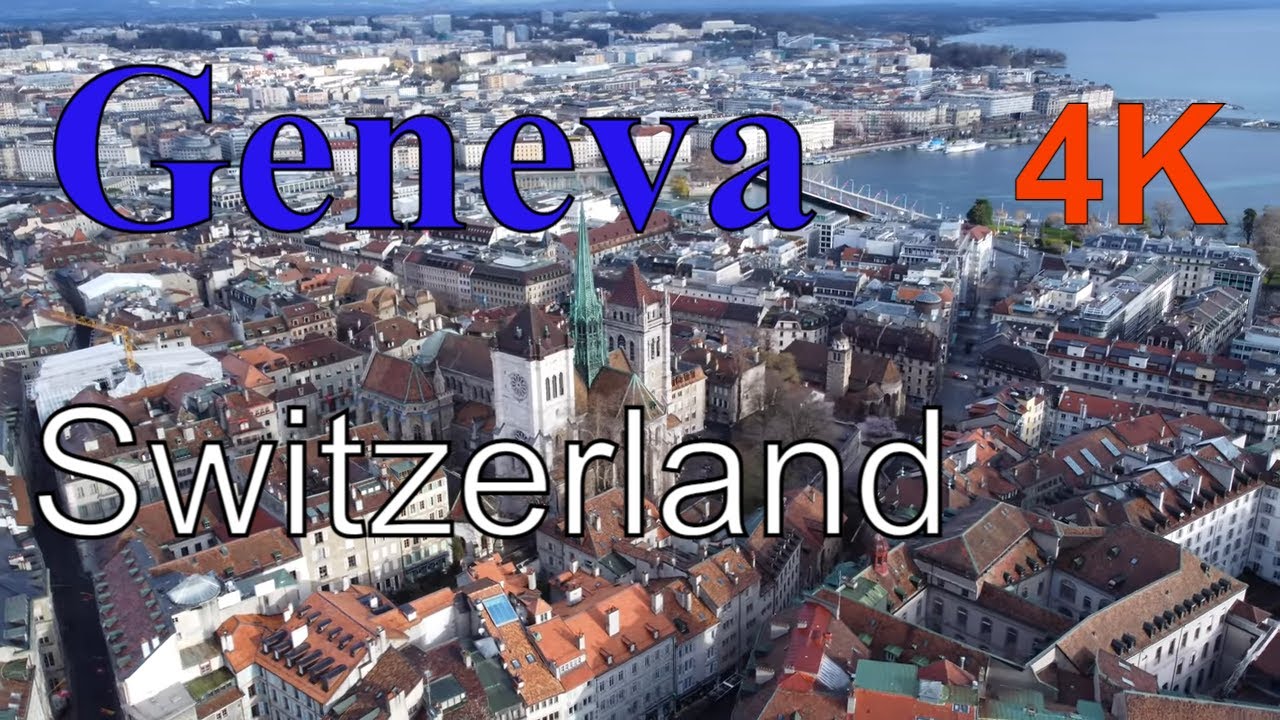 Geneva. Walks in the Old City. 4K.