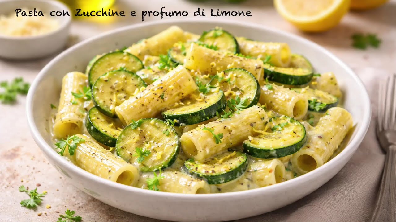 Pasta Corta con Zucchine e Profumo di Limone | Primo Fresco e Leggero 🇮🇹